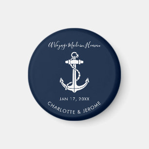 Custom Nautical Anchor Wedding Favors Magnet
