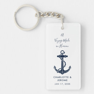 Custom Nautical Anchor Wedding Swag Keychain