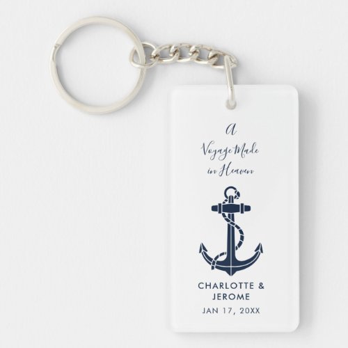 Custom Nautical Anchor Wedding Swag Keychain