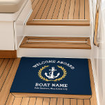 Custom Nautical Anchor Welcome Aboard Boat Doormat