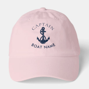 Custom Nautical Boat Anchor Captain Hat
