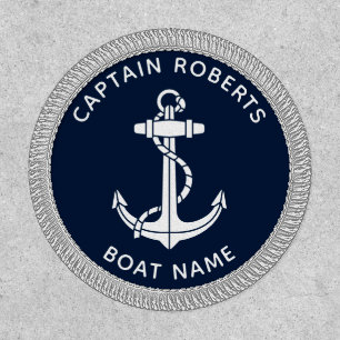 Custom Nautical Boat Anchor Captain Patch