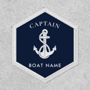 Custom Nautical Boat Anchor Captain Patch