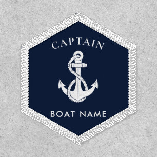Custom Nautical Boat Anchor Captain Patch