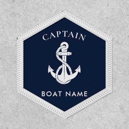 Custom Nautical Boat Anchor Captain Patch