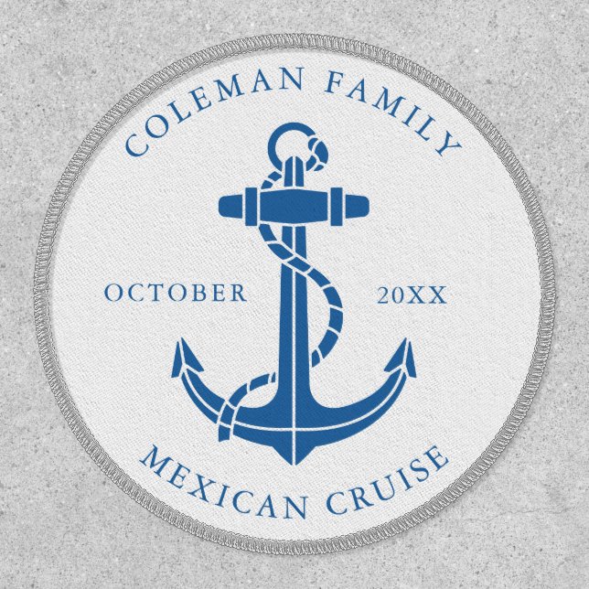 Custom Nautical Boat Anchor Family Matching Patch (Front)