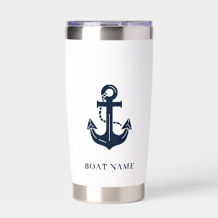 Custom Nautical Boat Name Anchor Insulated Tumbler