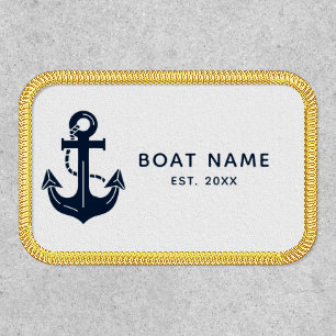 Custom Nautical Boat Name Anchor Patch