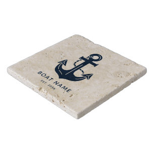 Custom Nautical Boat Name Anchor Trivet