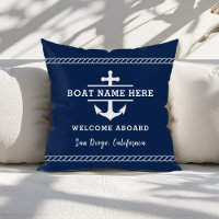 Custom Nautical Boat Name Welcome Aboard Anchor