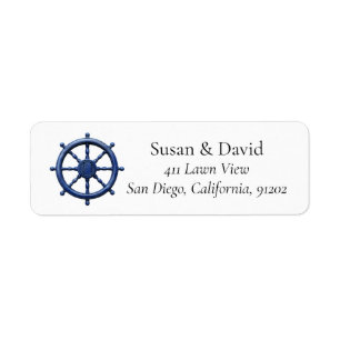 Custom Nautical Boat Steering Wheel Label