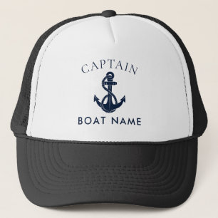Custom Nautical Captain Boat Anchor Swag Trucker Hat