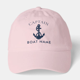 Custom Nautical Captain Modern Boat Anchor Hat
