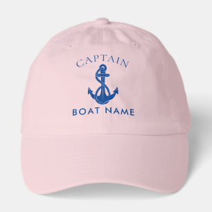 Custom Nautical Captain Modern Boat Anchor Hat