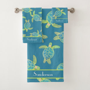 Sea Turtle Bathroom Sets Fantastic Green Sea Turtles Aloha Honu Bathro –  BigProStore