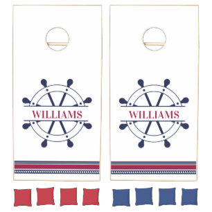 Custom Nautical Cornhole Set