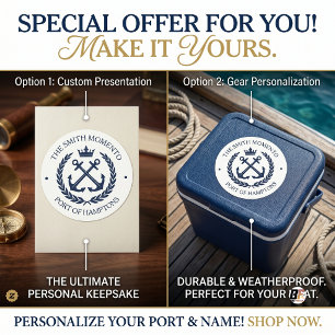 Custom Nautical Crossed Anchors Boat Name Family C Classic Round Sticker