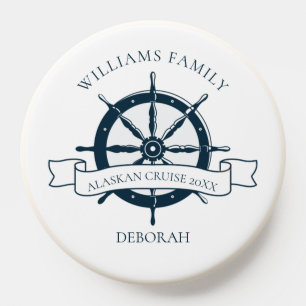 Custom Nautical Cruise Ship Wheel Boat Captain PopSocket