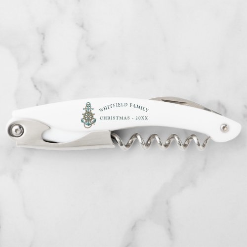 Custom Nautical Family Christmas Reunion Swag Waiters Corkscrew