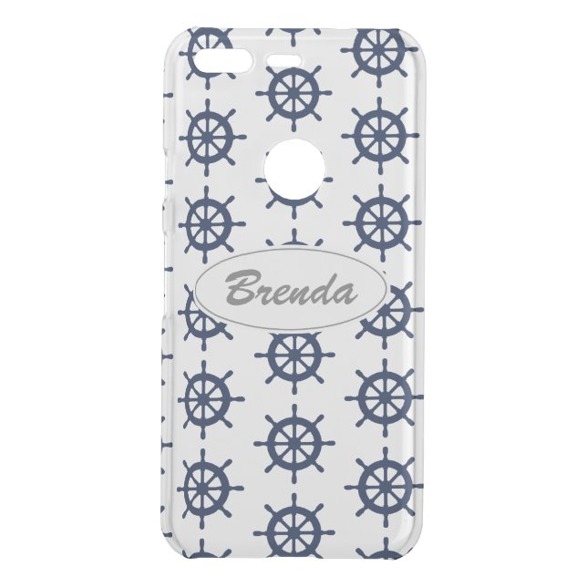 Custom nautical Google Pixel transparent case (Back)