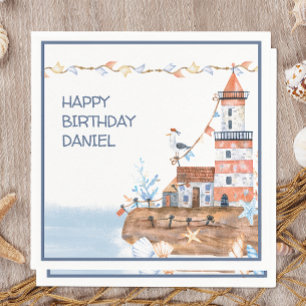 Custom Nautical Lighthouse Napkins