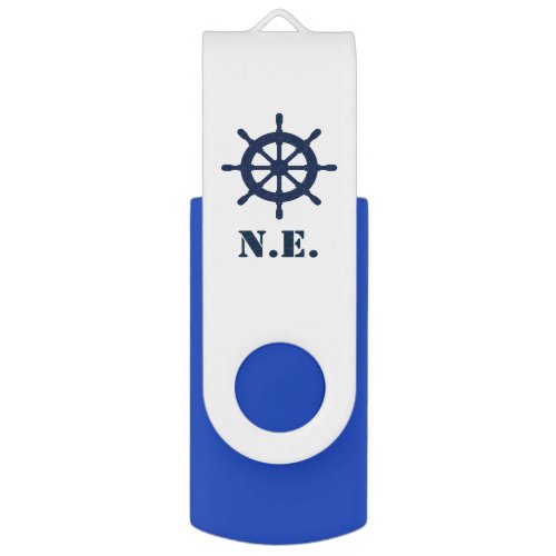 Custom nautical logo swivel USB stick flash drive