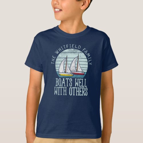 Custom Nautical Matching Family Boating Adventure T_Shirt