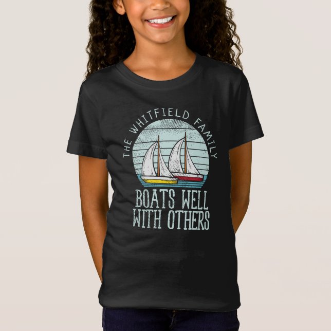 Custom Nautical Matching Family Sailing Adventure T-Shirt (Front)