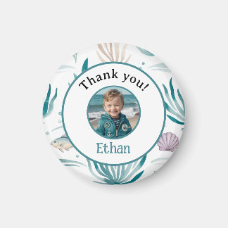 Custom Nautical Ocean Thank You Photo Magnet