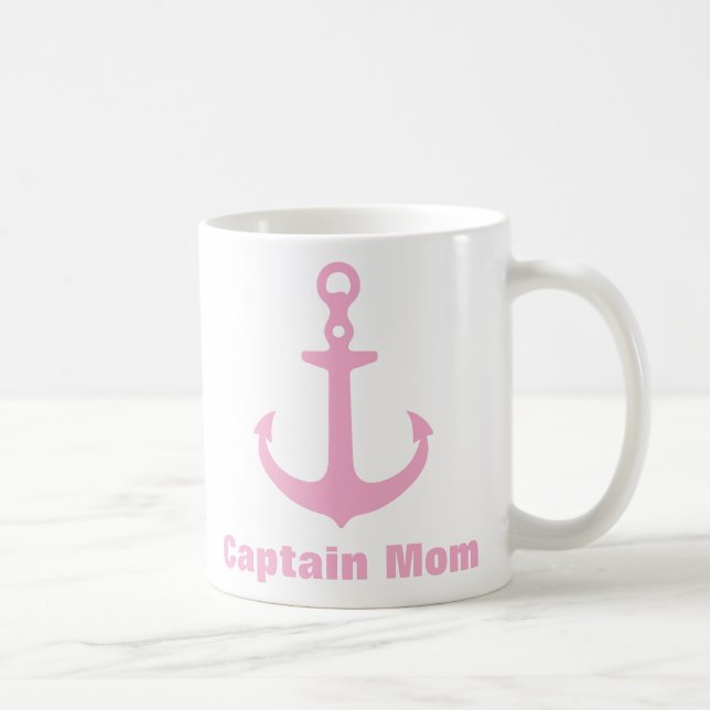 Custom Nautical Pink Anchor Mug (Right)