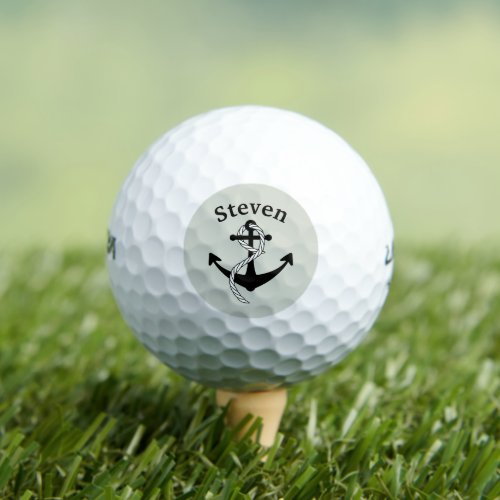 Custom Nautical Sailing Name Golf Ball