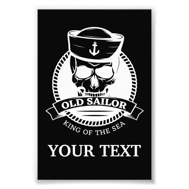 Custom Nautical Sailor Boat Name Photo Print (Front)