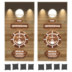 Custom Nautical Sailors Cornhole Set