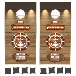 Custom Nautical Sailors Cornhole Set