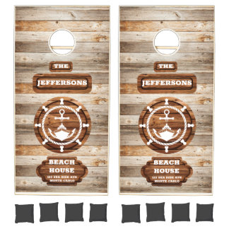 Custom Nautical Sailors Cornhole Set