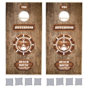 Custom Nautical Sailors Cornhole Set