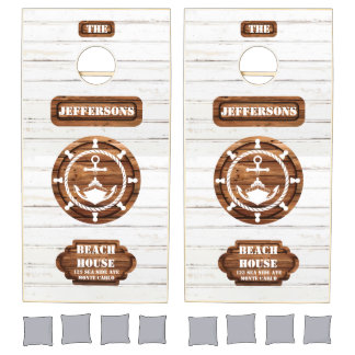 Custom Nautical Sailors Cornhole Set