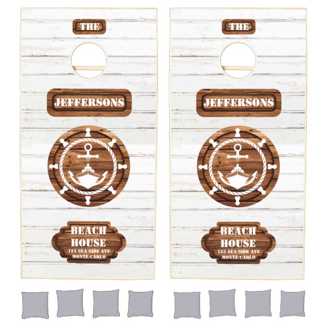 Custom Nautical Sailors Cornhole Set (Set)