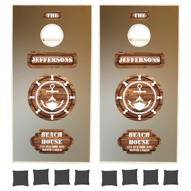 Custom Nautical Sailors Cornhole Set (Set)