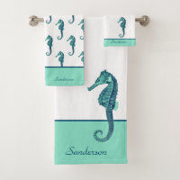 Towel Set - Nautical Seahorse