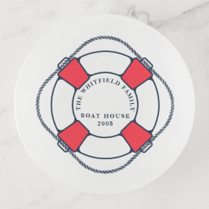 Custom Nautical Swimming Ring Boat House Trinket Tray