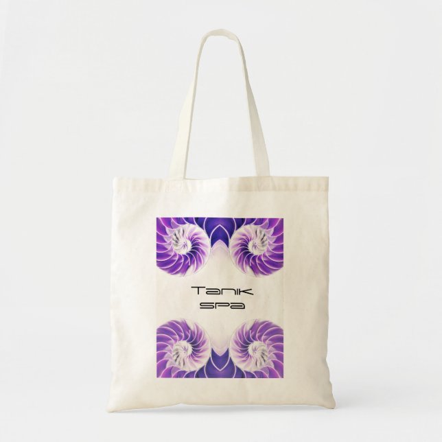 custom nautilus shell seashell Fibonacci purple  Tote Bag (Front)