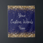 Custom Navy Backdrop Birthday Party Photo Booth<br><div class="desc">custom backdrop for photo booth,  sparkle birthday twinkle 15th 18th,  glitter anniversary sweet 16 16th,  personalized 30th 21st 25th 35th,  bridal shower hen do weekend,  wedding night sparkly son boy,  husband bach prop bachelorette party,  quinceanera 40th 50th 60th 70th,  20th vow renewal graduation girl,  daughter navy blue gold silver</div>