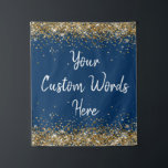 Custom Navy Backdrop Birthday Party Photo Booth<br><div class="desc">custom backdrop for photo booth,  sparkle birthday twinkle 15th 18th,  glitter anniversary sweet 16 16th,  personalized 30th 21st 25th 35th,  bridal shower hen do weekend,  wedding night sparkly son boy,  husband bach prop bachelorette party,  quinceanera 40th 50th 60th 70th,  20th vow renewal graduation grad,  daughter girl navy blue gold</div>
