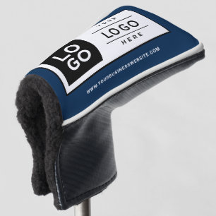 Custom Navy Blue Business Logo Putter Golf Head Cover