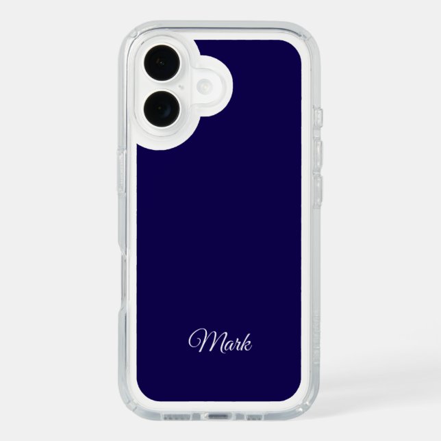 Custom Navy Blue Phone Case – Personalized Name De (Front)