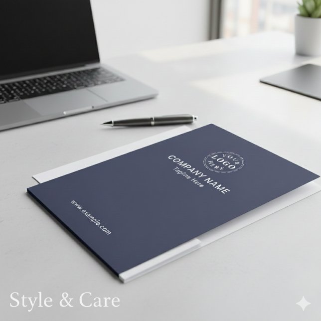 Custom Navy Blue Pocket Folder for Your Branding (Custom Navy Blue Pocket Folder for Your Branding)