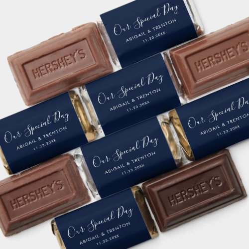 Custom Navy Blue Wedding Candy Favor