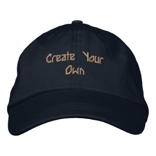Custom Navy Color Create Your Own Text Beautiful Embroidered Baseball Cap