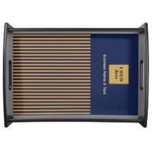 Custom Navy & Gold Stripe